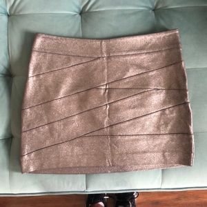 Silver Sparkle Express Mini Bodycon Skirt